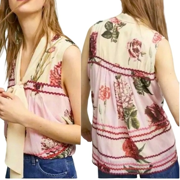 Anthropologie Tops - Anthropologie Verb Pallavi Singhee floral sleeveless top